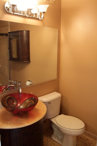260 Timber Ridge Lane, Unit A Lake Barrington, IL 60010 - Photo 11 of 20 a bathroom with a sink and mirror with toilet