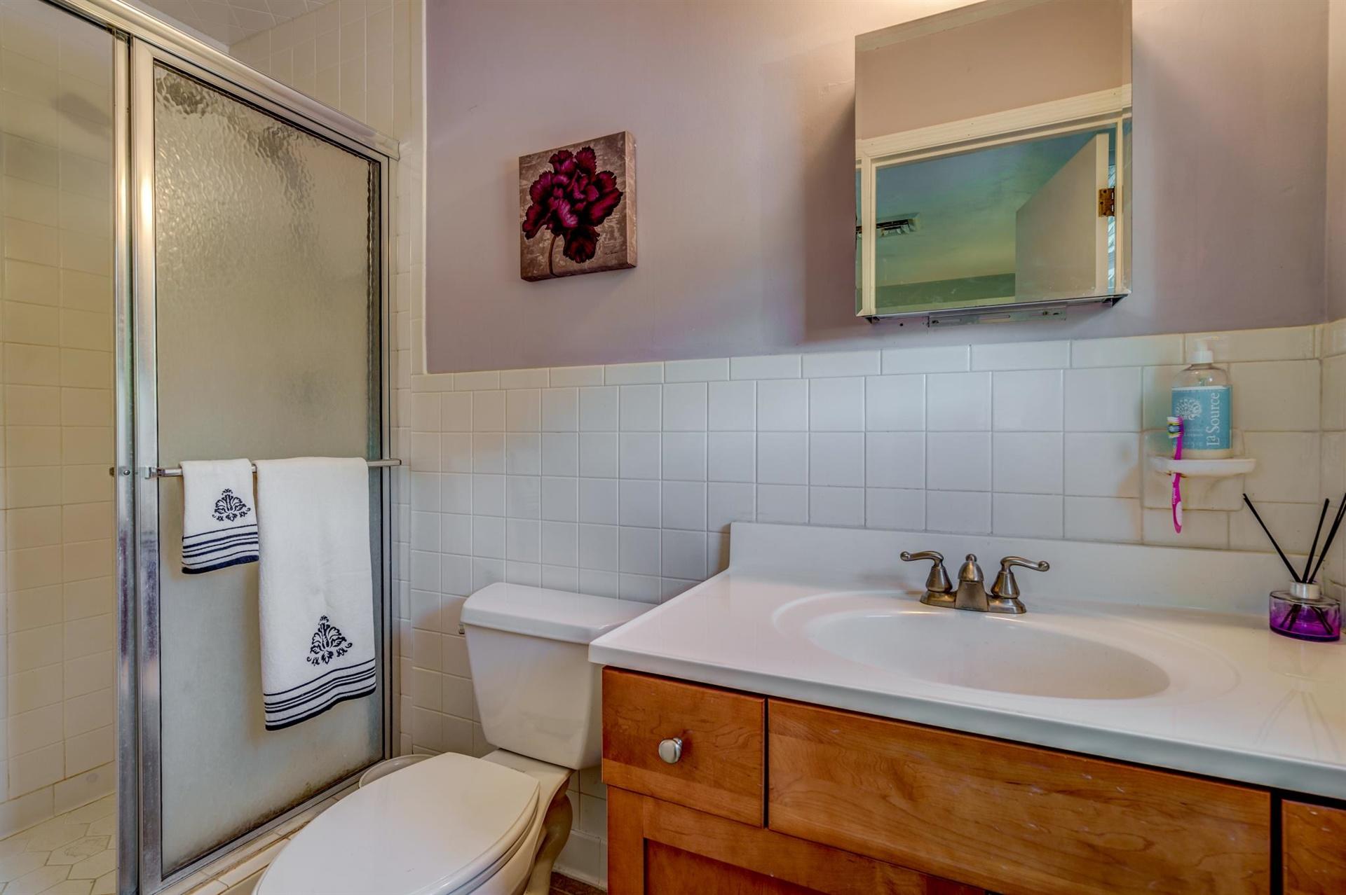 411 Monte Vista Road Union Hall, VA 24176 - Photo 16 of 45 a bathroom with a sink toilet and mirror