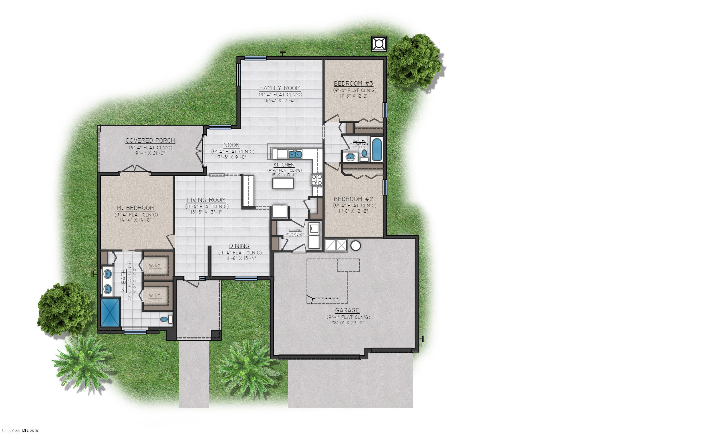 433 Crystal Mist Road Northwest, Unit 13 Palm Bay, FL 32907 - Photo 3 of 3 Michelle-3car - floor plan