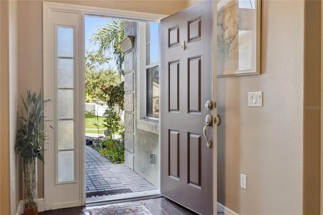 workspace with wooden floor and stairs
