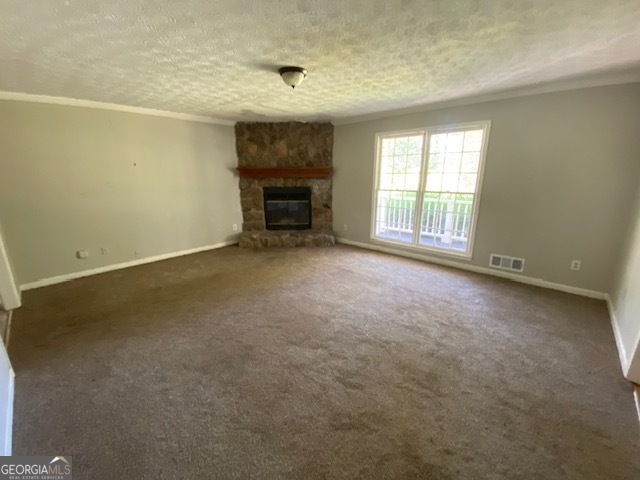 203 Farmbrook Parkway Stockbridge, GA 30281 - Photo 2 of 25 an empty room with fireplace and windows