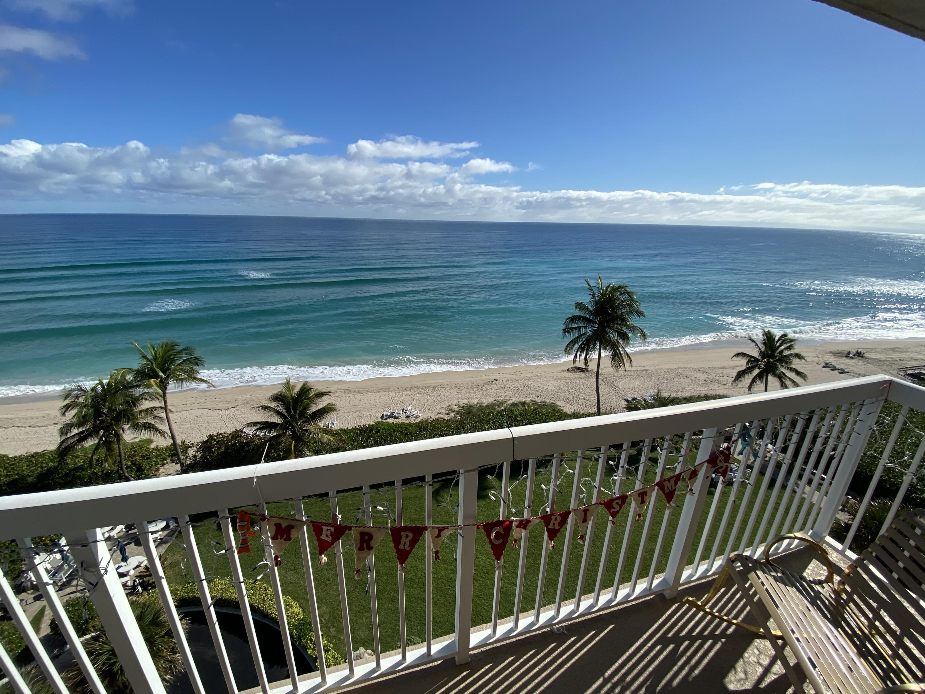 1069 Hillsboro Mile, Unit 802 Hillsboro Beach, FL 33062 - Photo 21 of 47 a view of a balcony with an ocean view