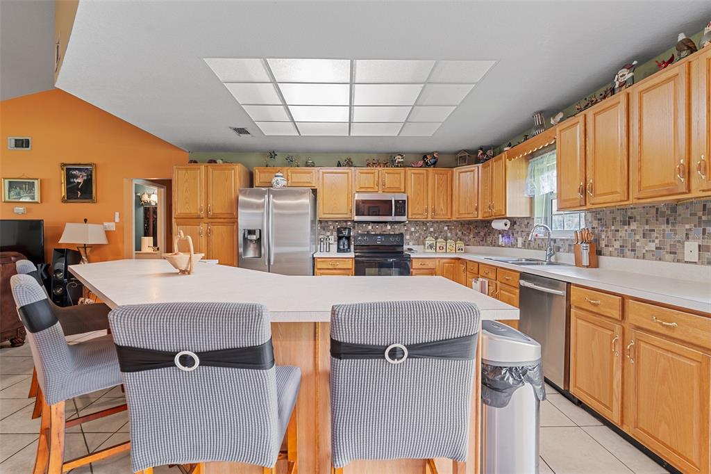 2830 Horton Road Kissimmee, FL 34744 - Photo 9 of 35 a kitchen with cabinets a counter space a sink and appliances