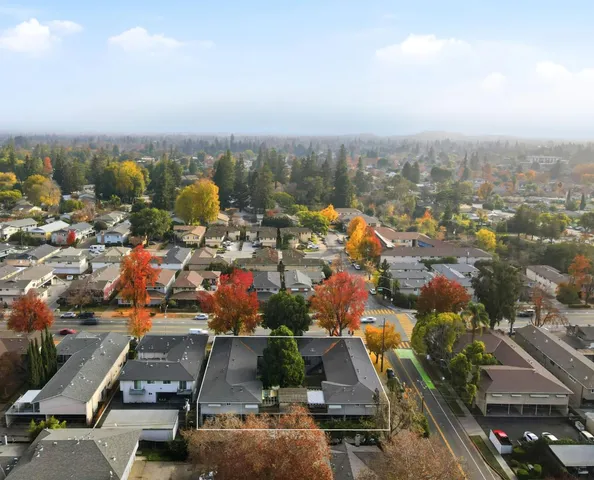 an aerial view of a city