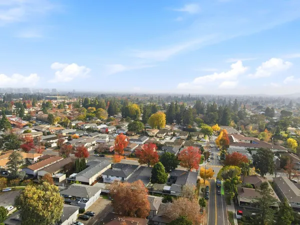 an aerial view of multiple house