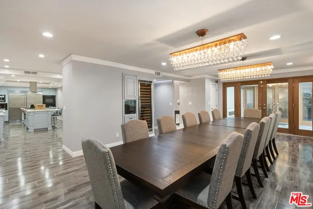 a bedroom with a bed and a walk in closet