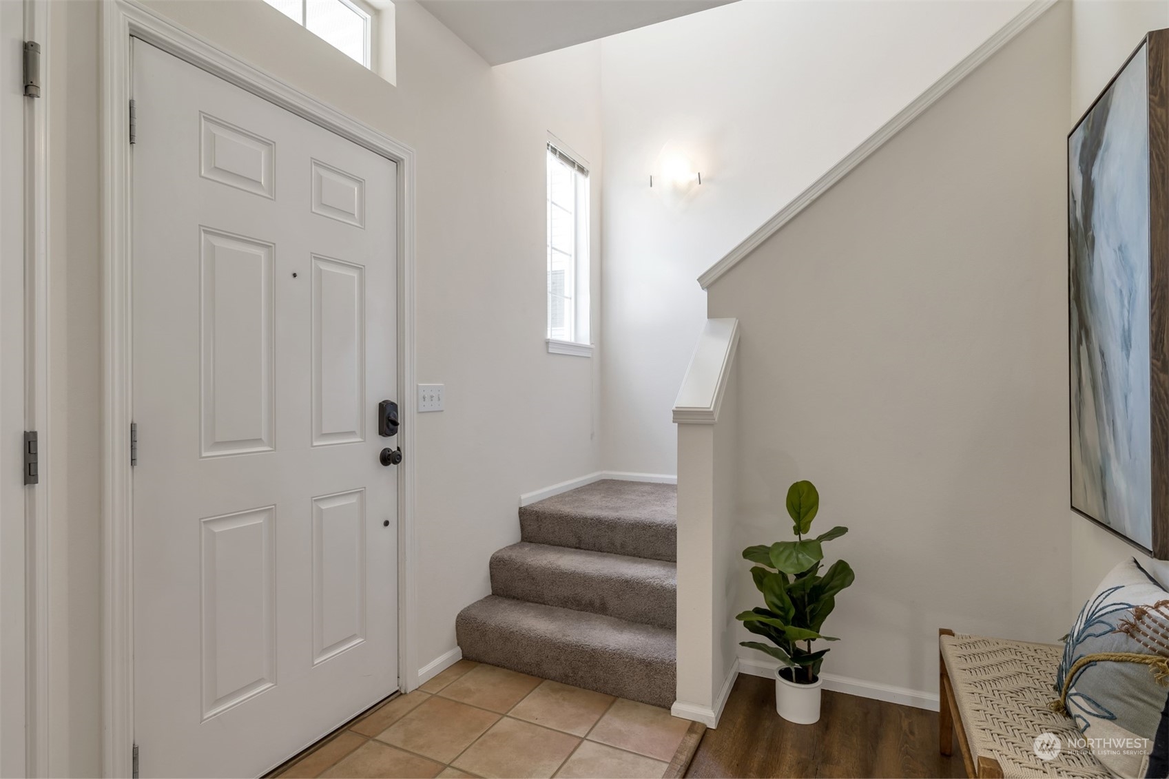 108 South 49th Street, Unit B Renton, WA 98055 - Photo 3 of 24 a view of entryway with furniture and wooden floor