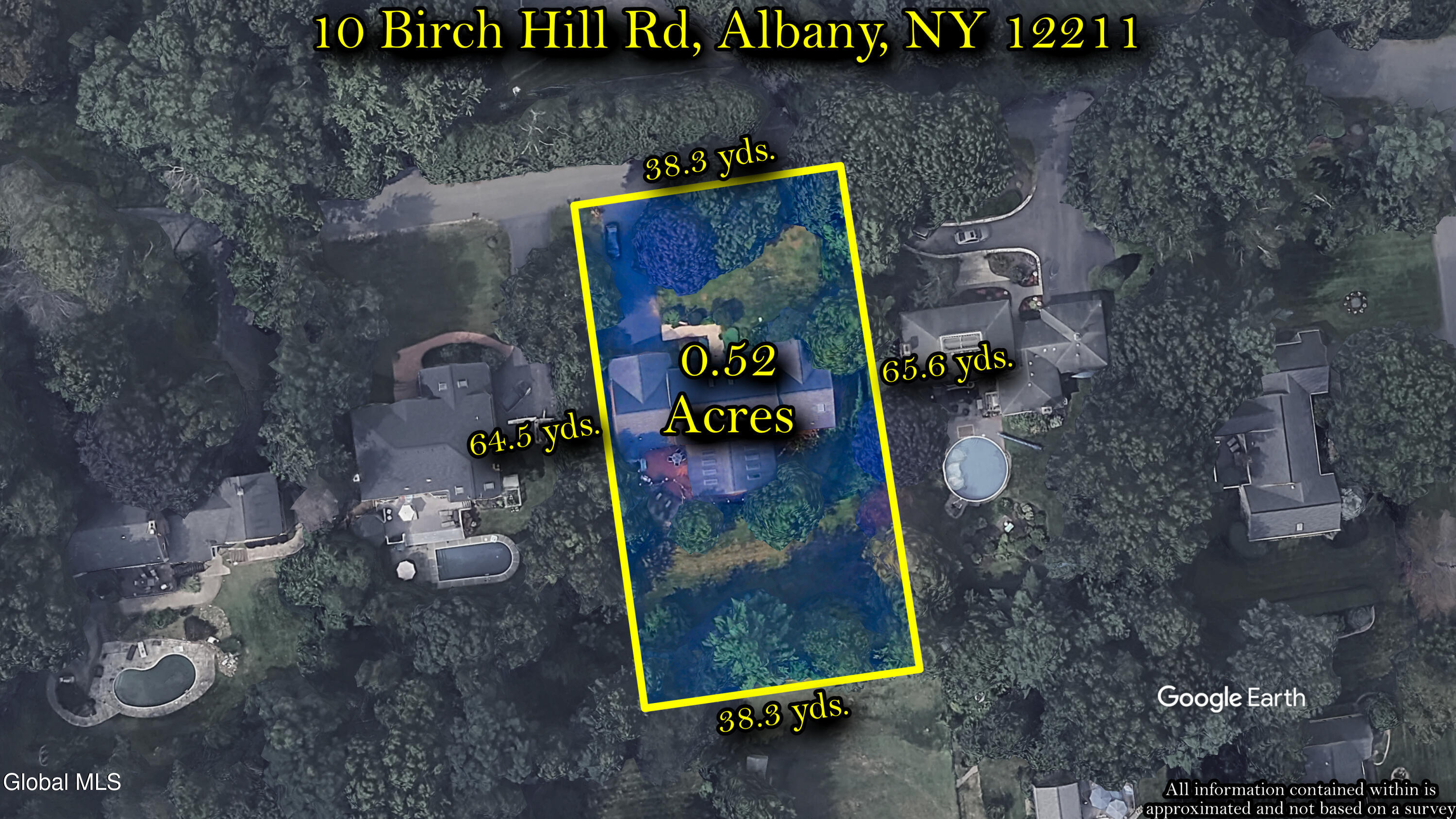 10 Birch Hill Road Albany, NY 12211 - Photo 65 of 66 Property Line Overlay