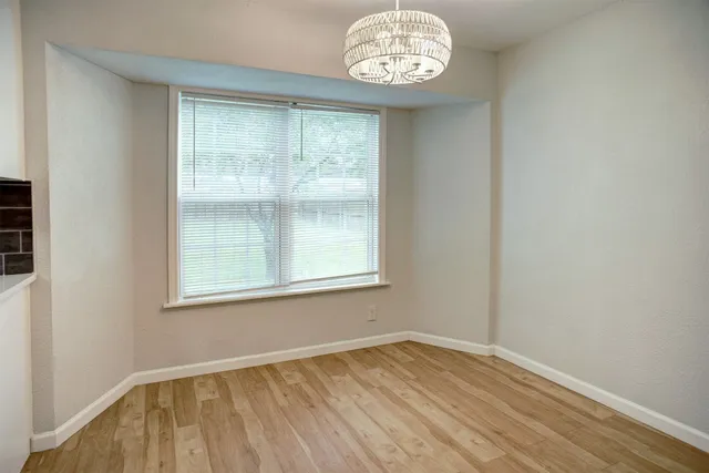 an empty room with a window