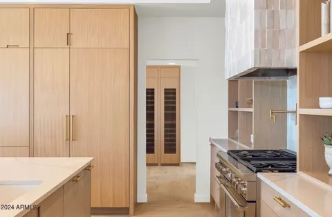 a room with furniture and a large window