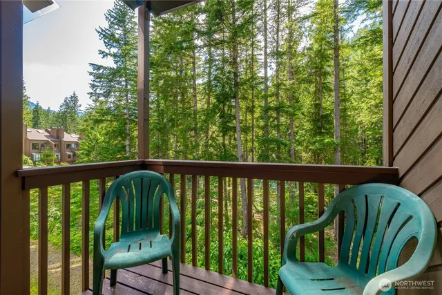 a view of a balcony with outdoor space