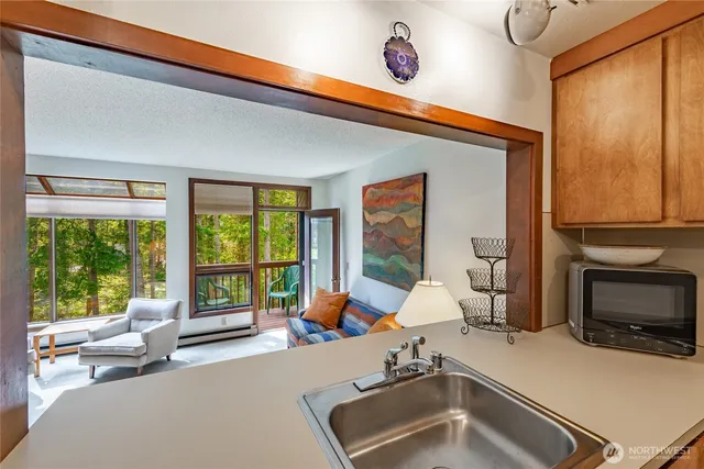 a room with furniture and a fireplace