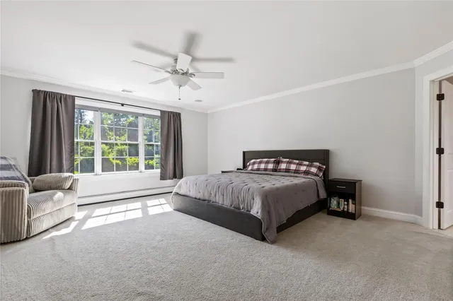 a bedroom with furniture and a window