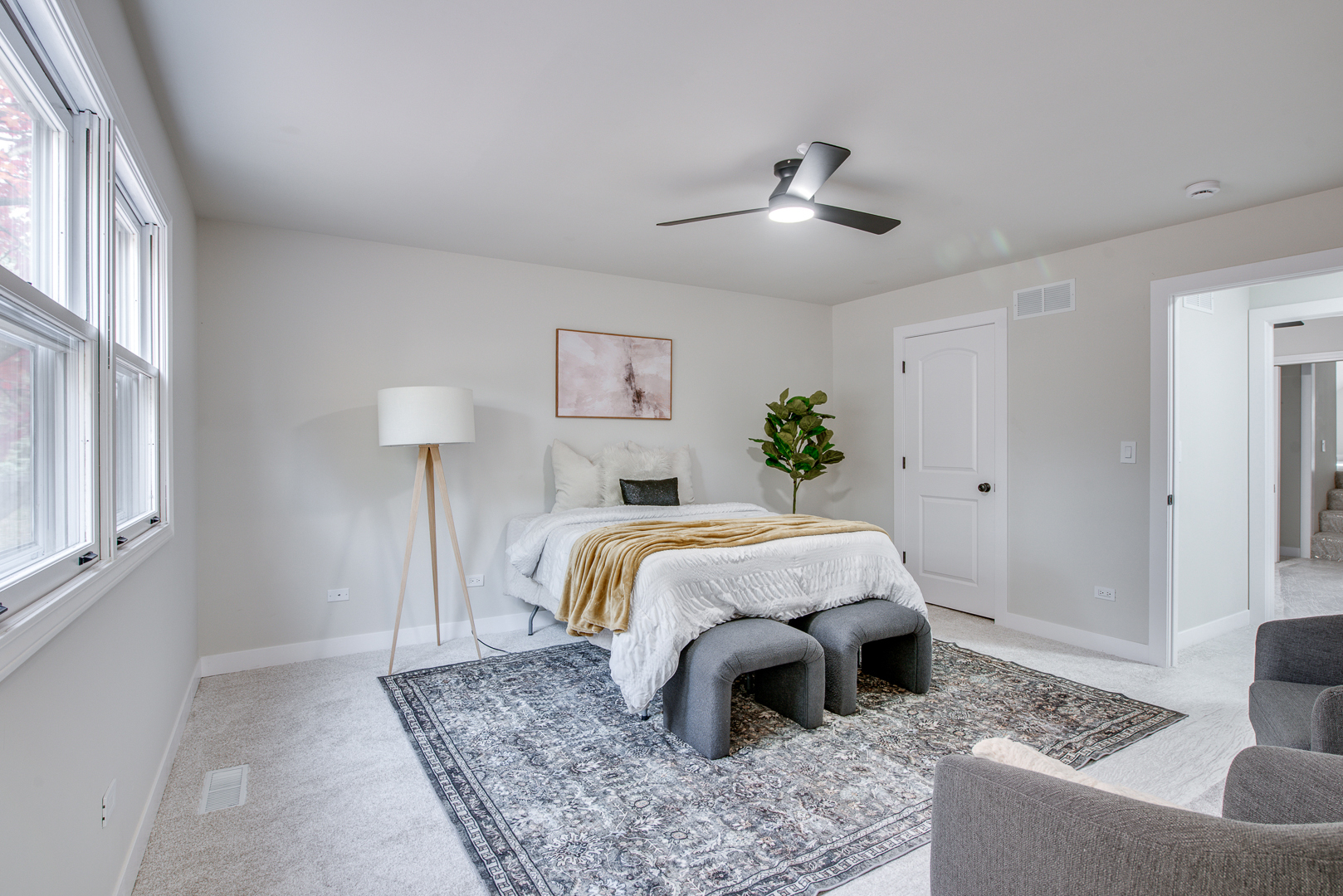 2909 Vimy Ridge Drive Joliet, IL 60435 - Photo 14 of 22 a bed room with a bed and a couch