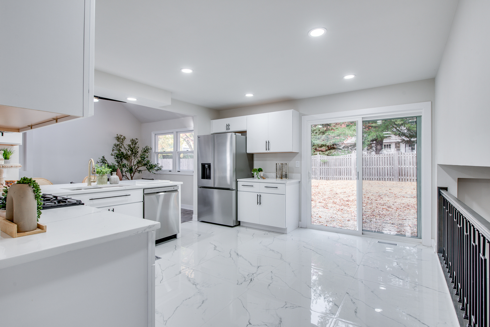 2909 Vimy Ridge Drive Joliet, IL 60435 - Photo 8 of 22 a kitchen with refrigerator and cabinets