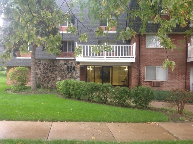 924 Ridge Square, Unit 118 Elk Grove Village, IL 60007 - Photo 1 of 10 a front view of a house with a yard