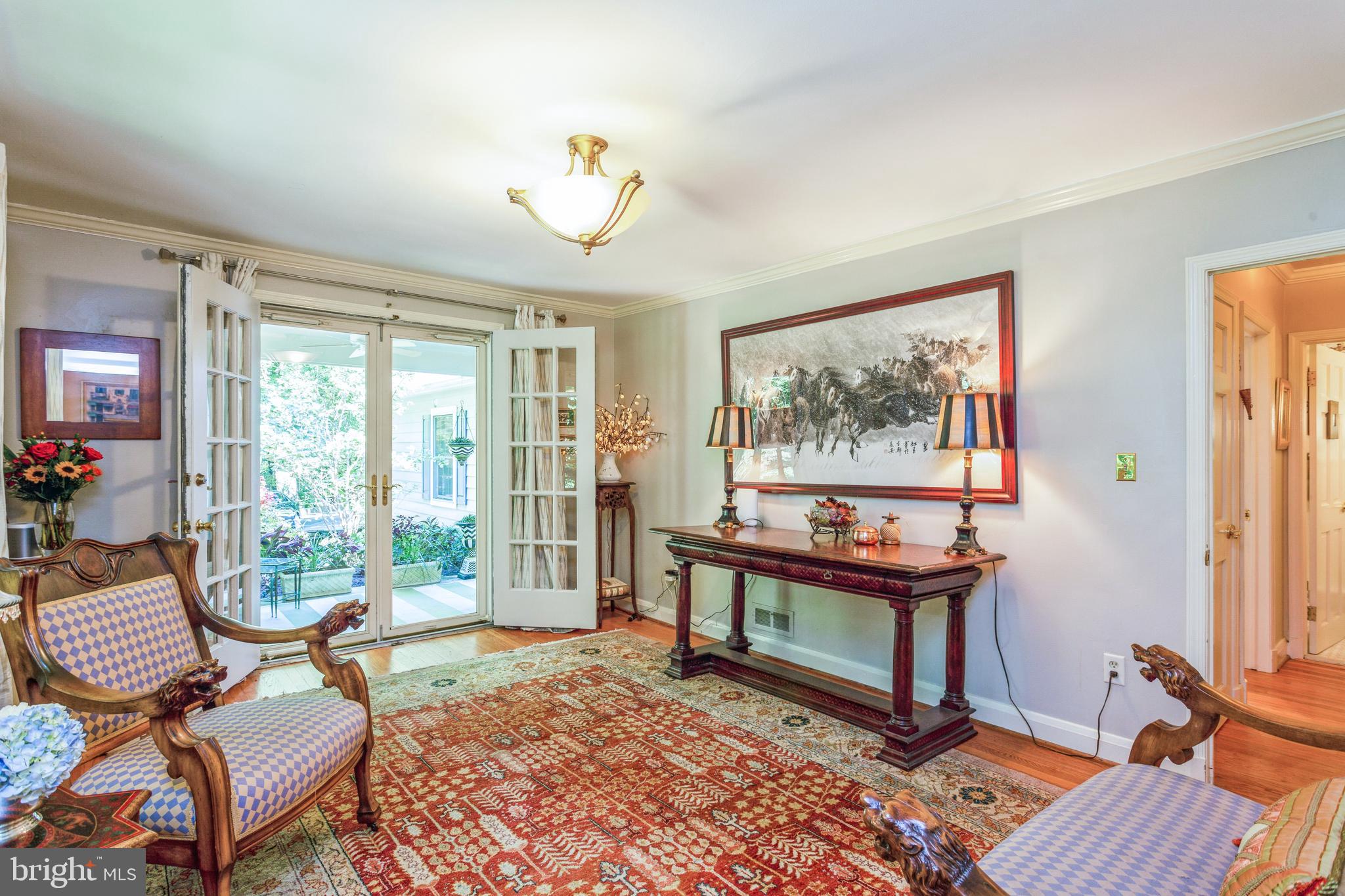 1111 Bellemore Road Baltimore, MD 21210 - Photo 18 of 35 Office/Den with french doors to covered Veranda
