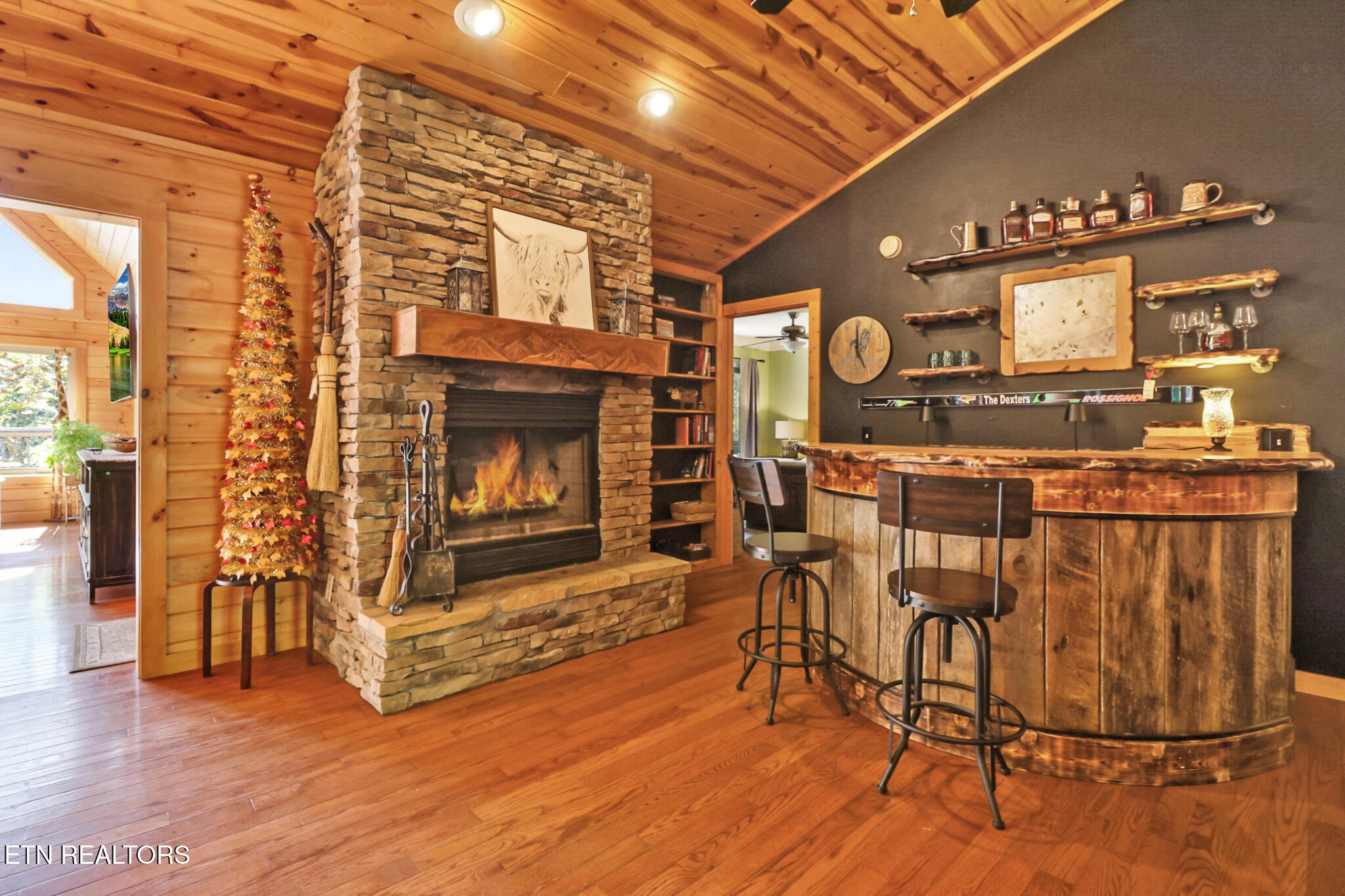 232 Victoria Circle Jamestown, TN 38556 - Photo 6 of 58 a open kitchen with cabinets and a fireplace