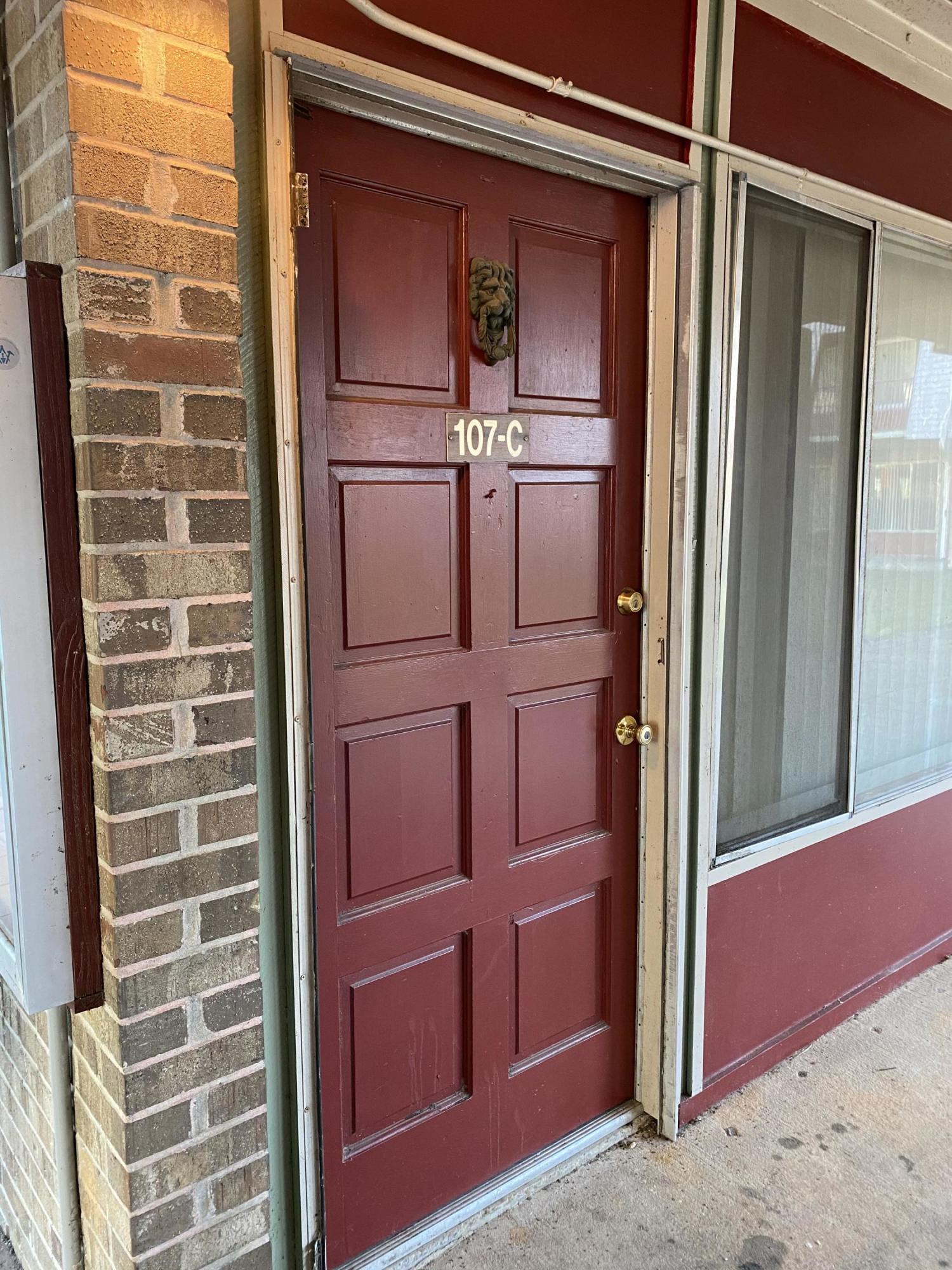 a view of front door
