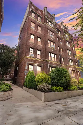 a front view of a building