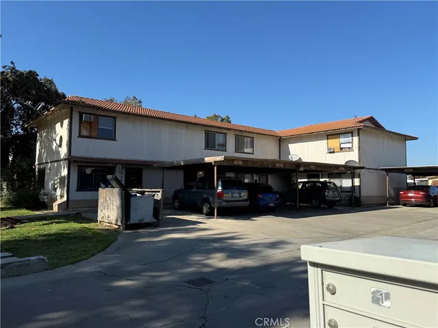 a view of a house with a patio