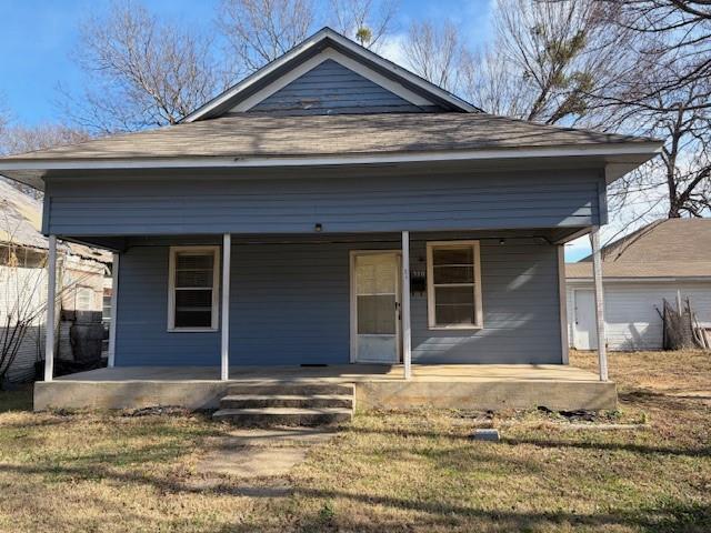 a front view of a house