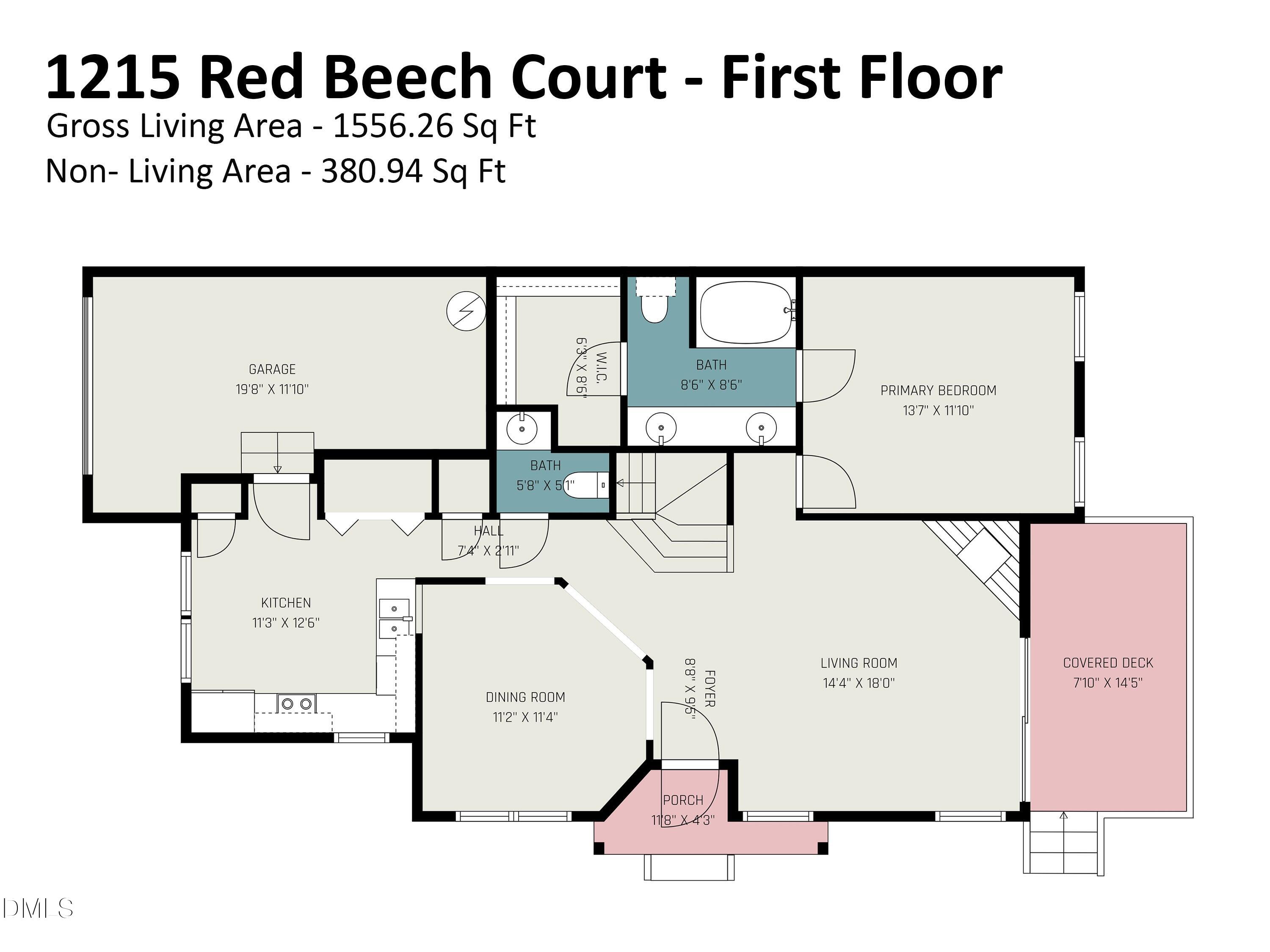 1215 Red Beech Court Raleigh, NC 27614 - Photo 28 of 31 First Floor layout