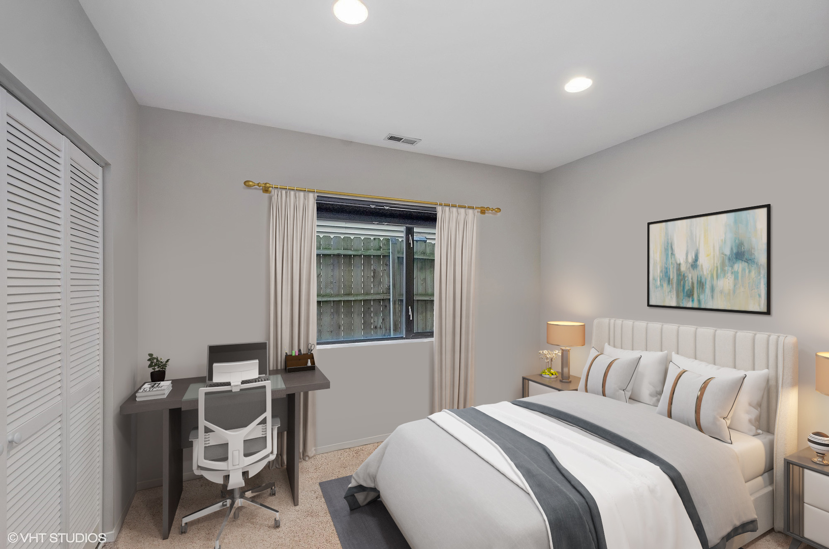 1442 North Mohawk Street, Unit 1 Chicago, IL 60610 - Photo 12 of 15 a bedroom with a bed and a window