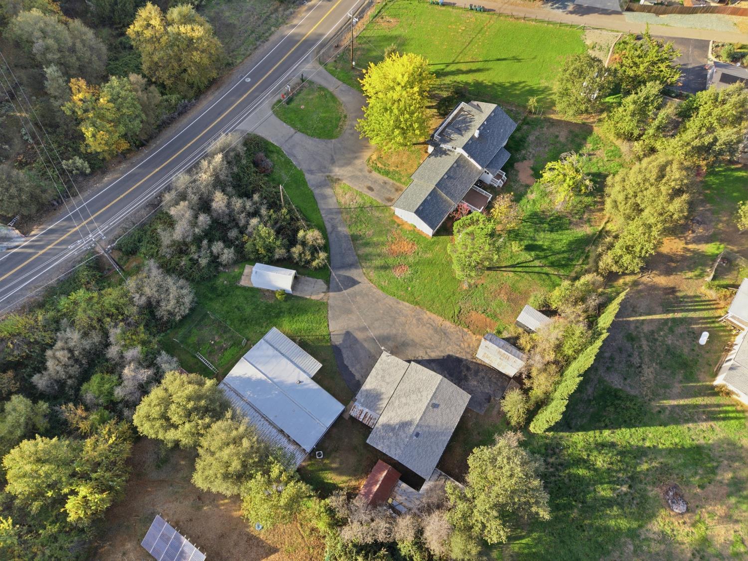 4117 El Dorado Road Placerville, CA 95667 - Photo 53 of 54 an aerial view of a house with a garden