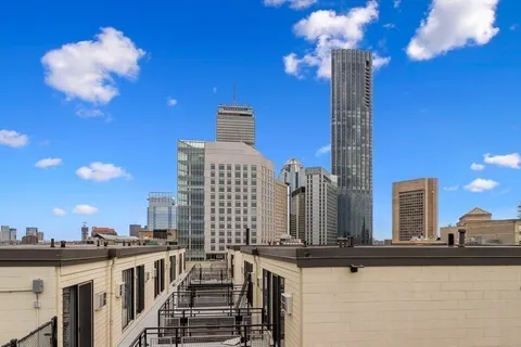 a view of a city from a balcony