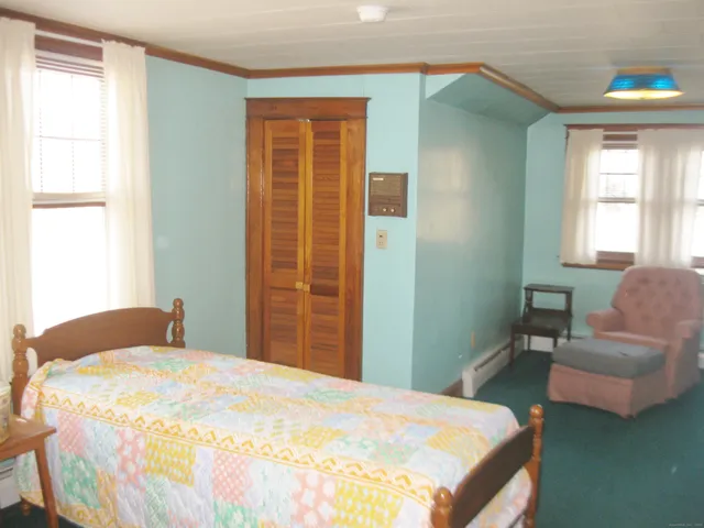 a view of a door and chair