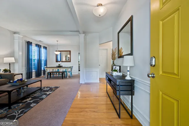 a bed room with a bed and furniture