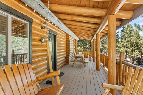 a view of outdoor space with seating space