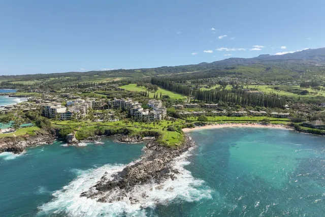 a view of a lake with a mountain