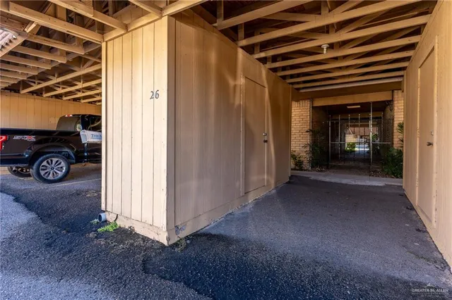 a view of a door of the house