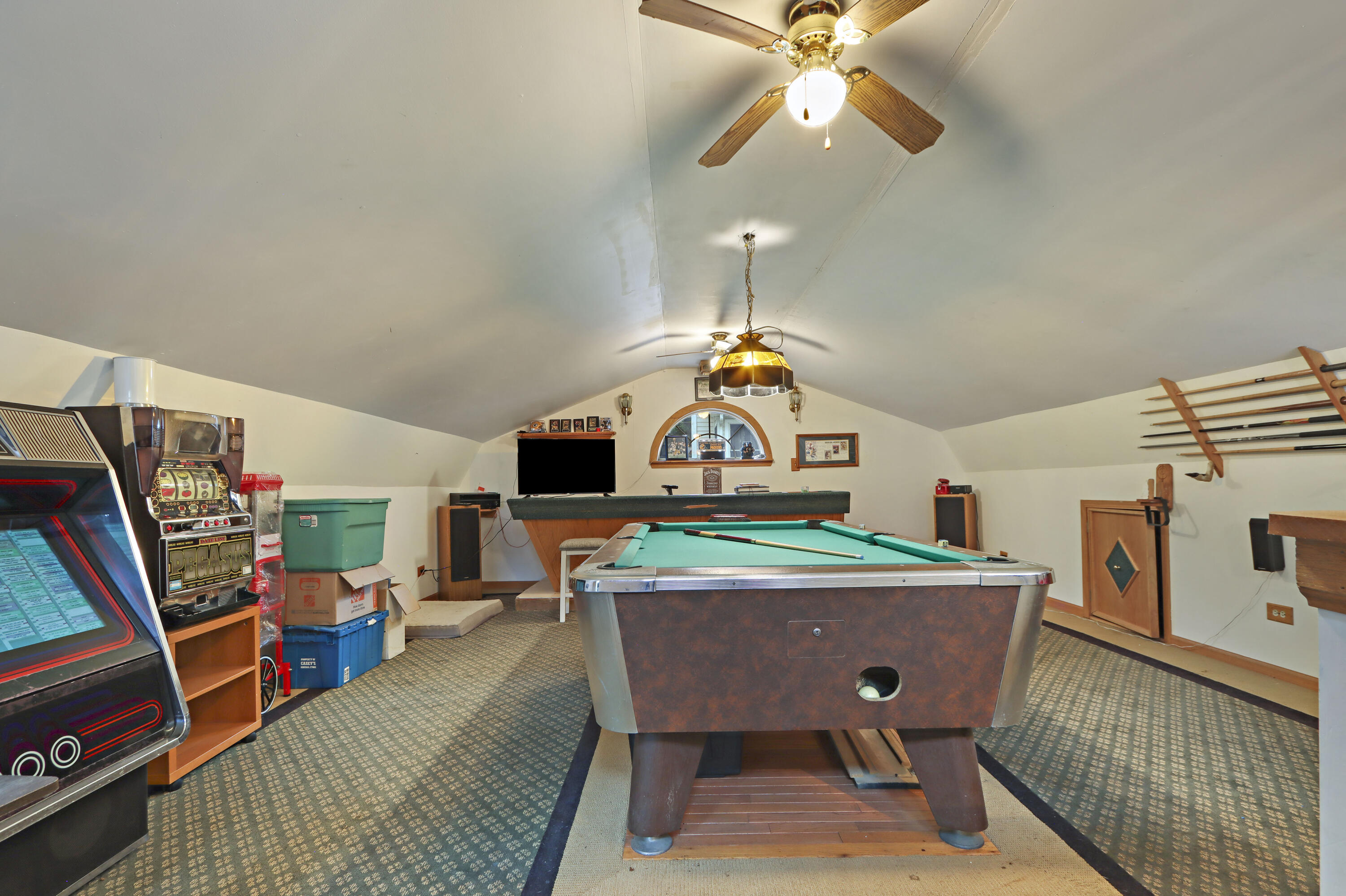 614 Indian Point Road Twin Lakes, WI 53181 - Photo 41 of 52 BONUS SPACE-Loft with Bar DET Garage