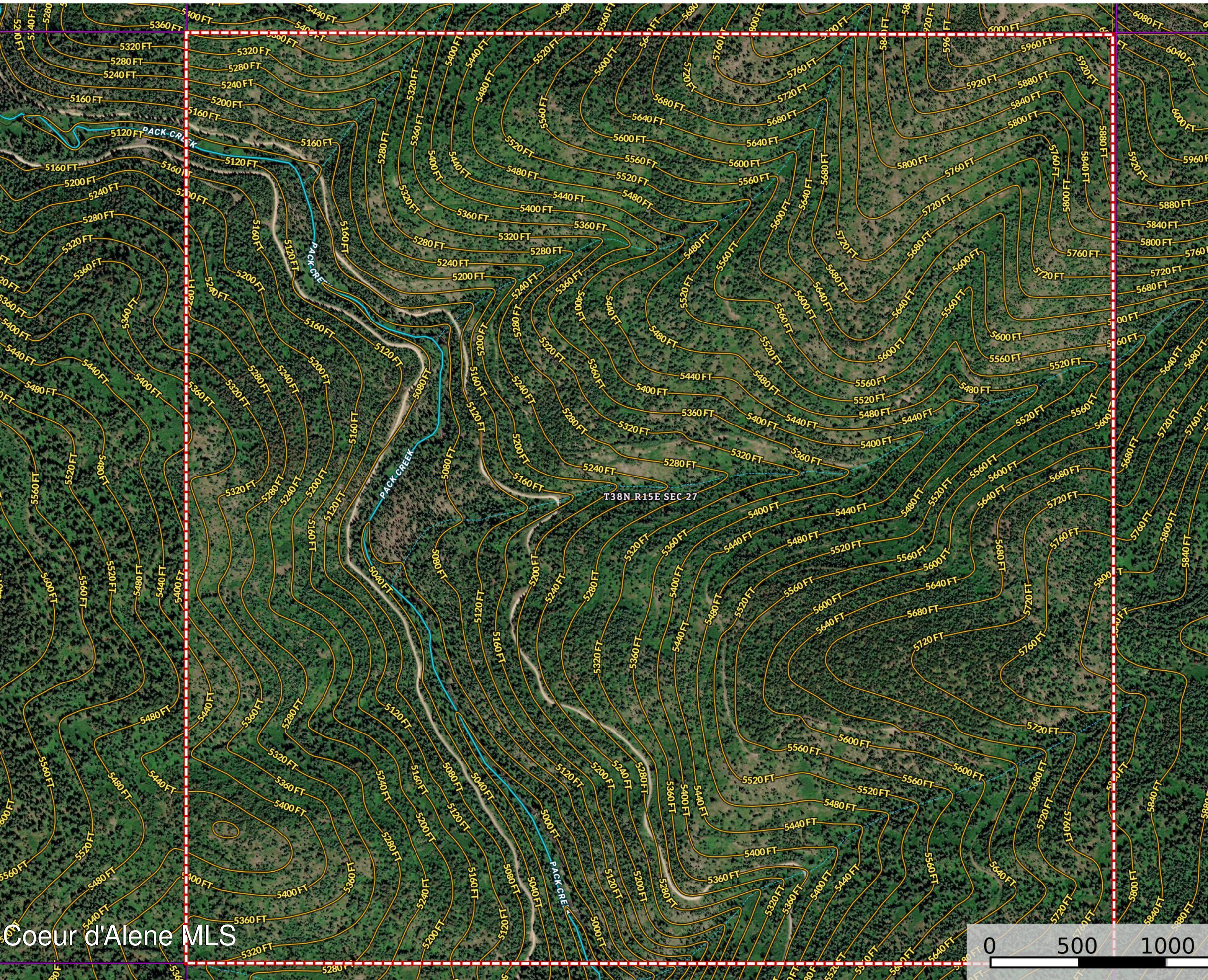 Nw 80-ac Northwest 80-ac Pack Creek Road Kooskia, ID 83539 - Photo 13 of 14 Sec 27 Aerial MLS Edited