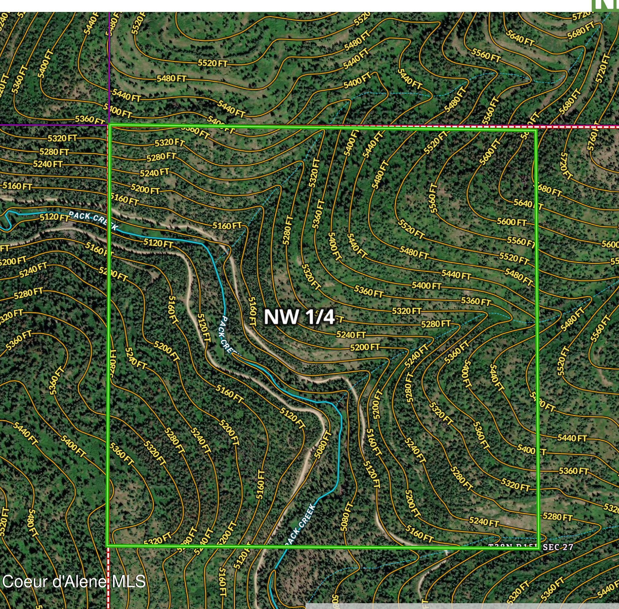 Nw 80-ac Northwest 80-ac Pack Creek Road Kooskia, ID 83539 - Photo 14 of 14 NW 1-4 Sec 27 Aerial MLS edited