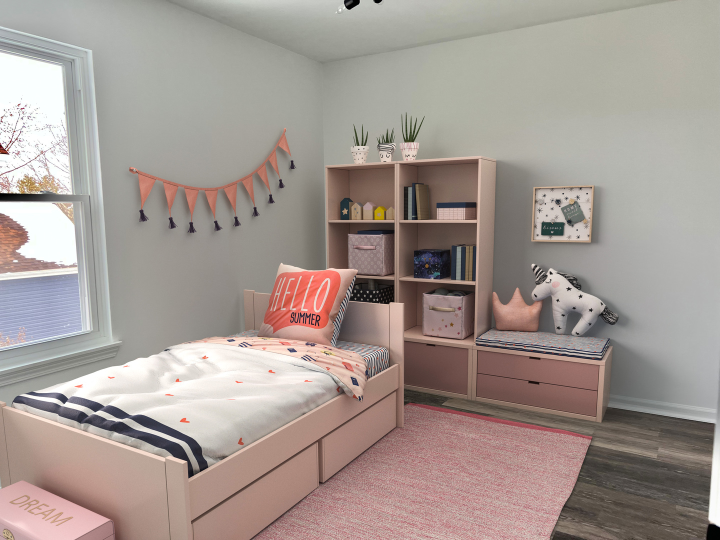 621 Buckboard Road Bolingbrook, IL 60490 - Photo 24 of 38 a bedroom with a bed and a chandelier