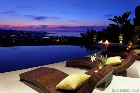 a view of city and mountain