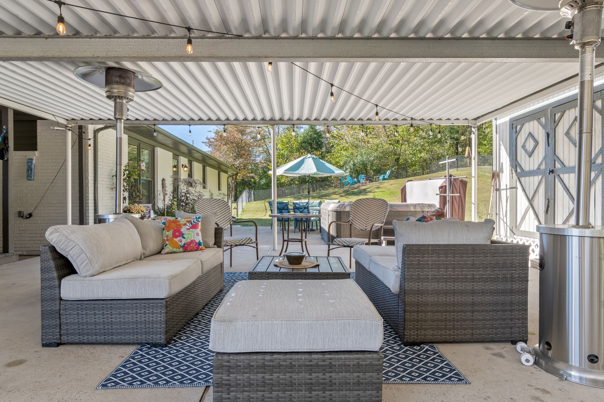 260 West Fork Road Mount Pleasant, TN 38474 - Photo 43 of 54 a outdoor space with patio furniture and a fireplace