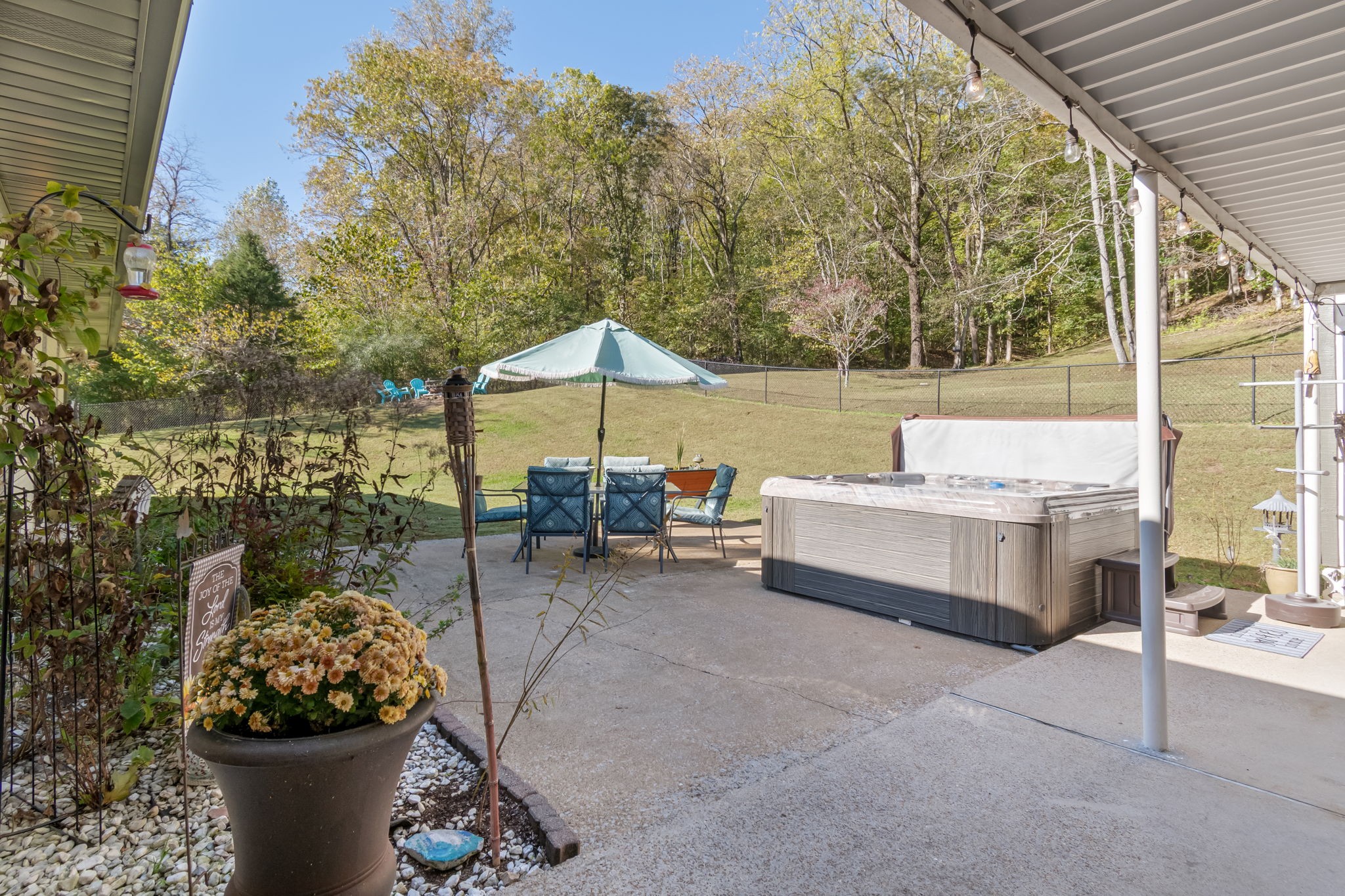 260 West Fork Road Mount Pleasant, TN 38474 - Photo 44 of 54 a view of a balcony with chairs and a potted plant