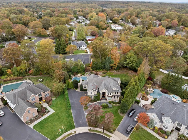an aerial view of multiple house