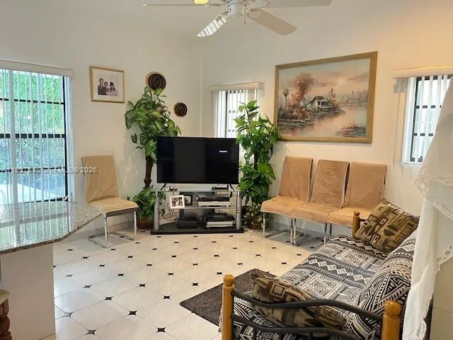 a view of entryway with livingroom and furniture
