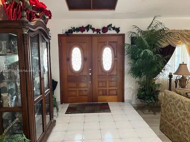 a living room with furniture and a couch