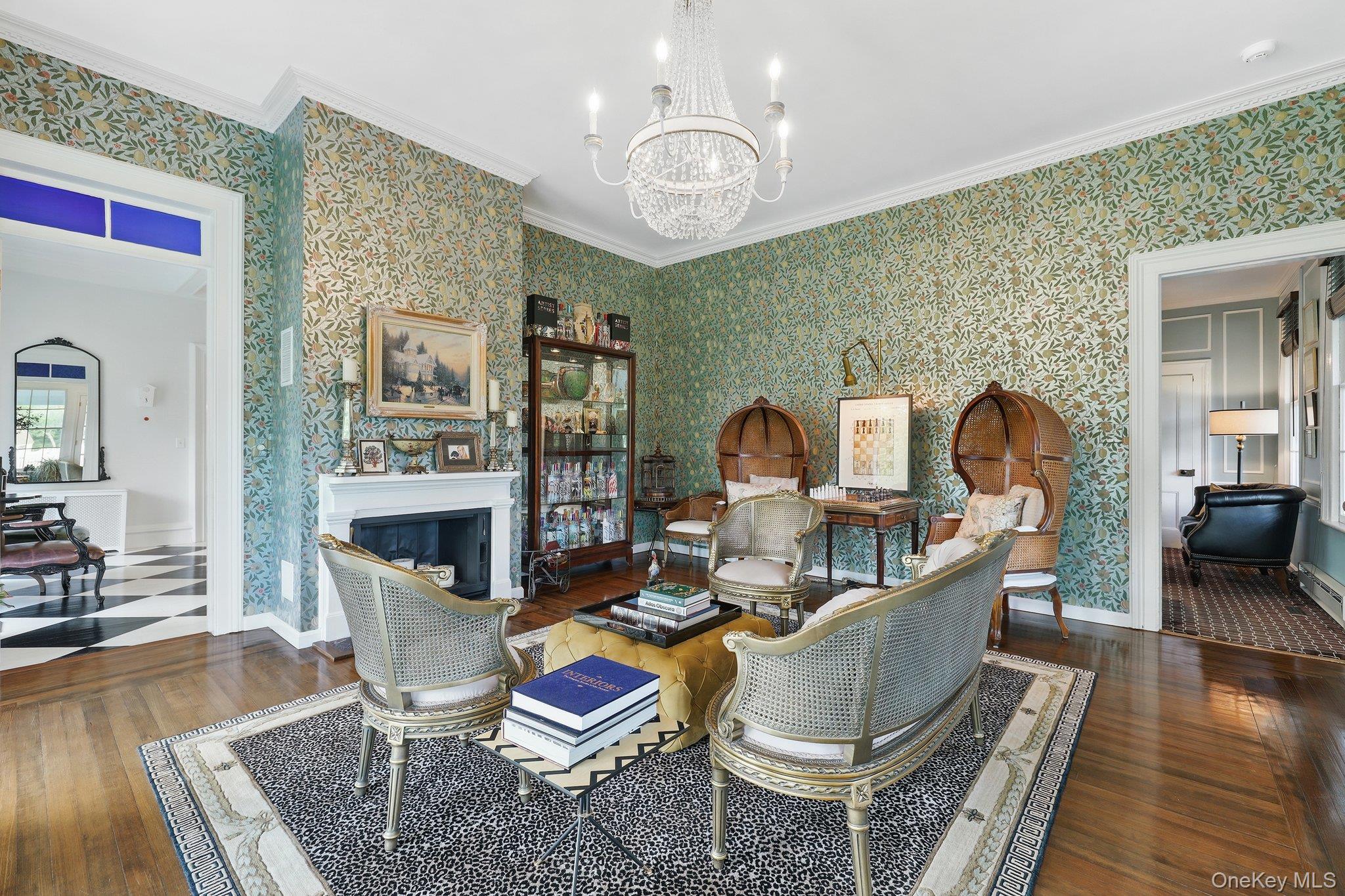 16 State School Road Warwick, NY 10990 - Photo 10 of 50 a living room with fireplace furniture and a wooden floor