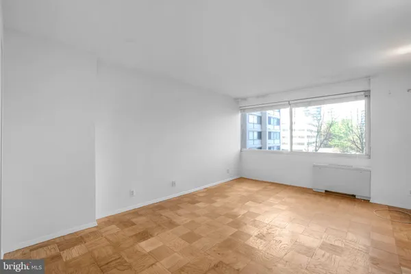 an empty room with a window