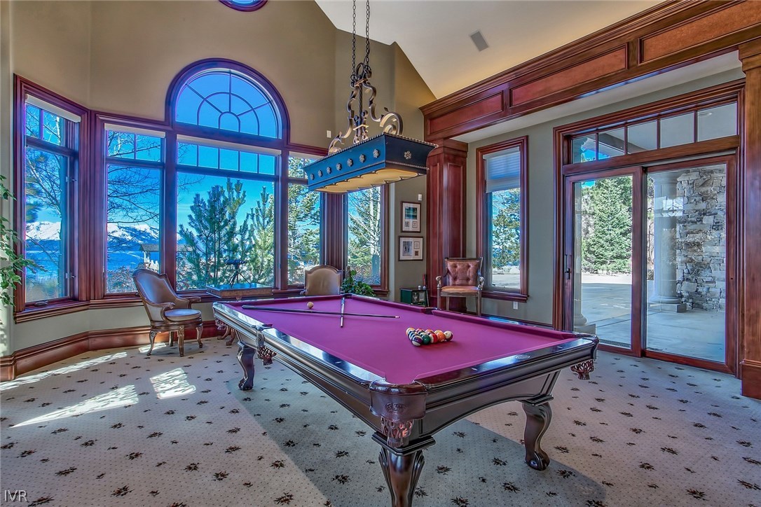 550 Sierra Sunset Lane Zephyr Cove, NV 89448 - Photo 20 of 35 a room with pool table and windows