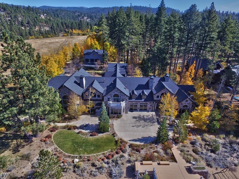 550 Sierra Sunset Lane Zephyr Cove, NV 89448 - Photo 34 of 35 a aerial view of a house with swimming pool and lake view
