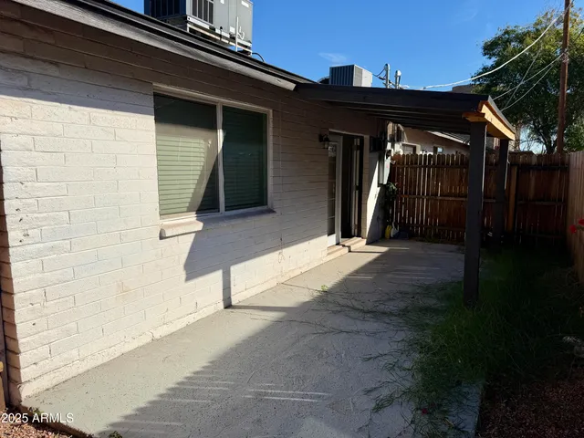 a backyard of a house